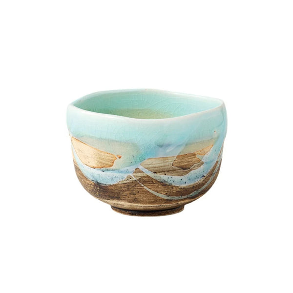 Ocean Glaze Matcha Bowl – Handcrafted Coastal Chawan