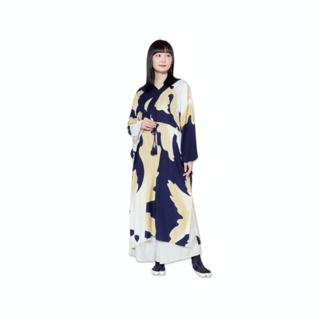 Floating Goldfish One-Piece Yukata Blue