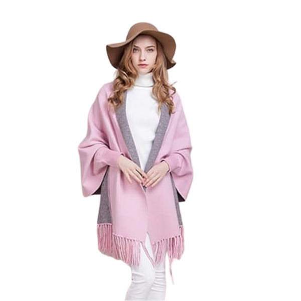 Women's shawl with Sleeves Pink