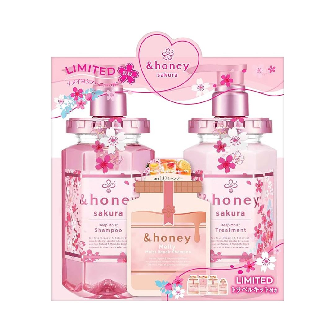 & Honey Deep Moist Sakura Limited Set - ichigo.ae